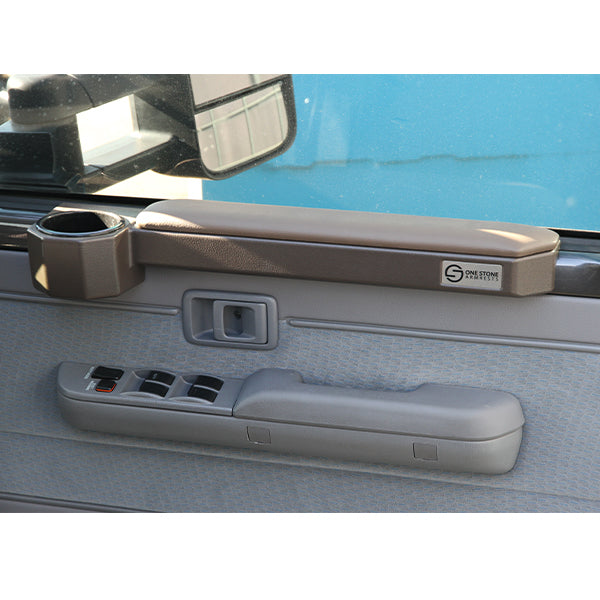 One Stone 70 Series Landcruiser BROWN Armrest: Full set (Front driver + passenger side)